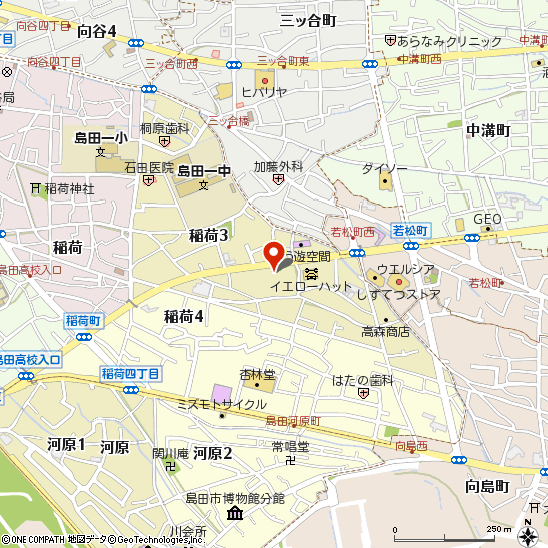 ミスタータイヤマン平和島田店付近の地図
